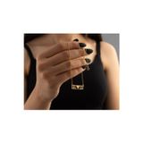 Nida Jewelry 925 Ayar Gümüş Plaka Iki Harf Kalp Kolye