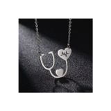 Nida Jewelry 925 Ayar Gümüş Stetoskop Kalp Atışı Kolye