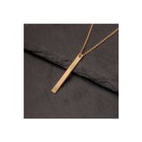 Nida Jewelry 925 Ayar Gümüş Uzun Bar Çubuk Kolye