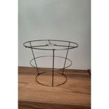 Nidage 3 Katlı Metal İskelet 30 x 25 x 20 cm Abajur ve Avize Teli Ahşap Renkli Şık Tasarım