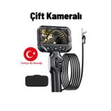 NIDAGE 6.5mm 360 derece oynar başlıklı çift kameralı endoskop kamera