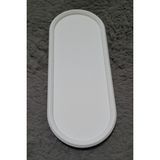 Nidage Beton Oval Sunumluk, Dekoratif Oval Tepsi, Saksı Altlığı