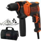 Nidage Darbeli Black+Decker BEH710SA40 710WATT 13MM Darbeli Matkap + 40 Parça Delme ve Vidalama Seti Kablo