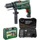 Nidage Easyimpact 600 13 mm 600 Watt Darbeli Matkap + 103 Parça Matkap Ucu Vidalama Ucu Lokma Ucu Seti - Altın
