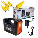 Nidage Siyah RT-902 Güneş Enerjili Solar Şarjlı Bluetoothlu Mp3-Radyolu Çadır Kamp Aydınlatma Fener Seti S