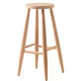 Nidd Concept Ahşap Yuvarlak Bar Tabure Sandalye