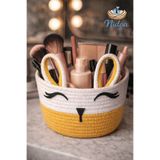 Nidoa Bunnybox Jüt İp Sarı Sevimli Tavşan Düzenleyici Sepet Organizer