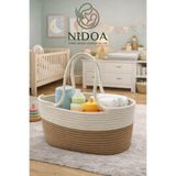 Nidoa Jüt İp Bej Anne Bebek Bakım Çantası Ve Organizeri