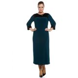 Nidya Moda 4056Y Yeşil Kadın Elbise