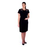 Nidya Moda 4107 Taş Işli Siyah Kadın Elbise