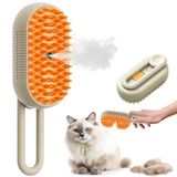 NIEEKRUN Buharlı kedi fırçası, 3'ü 1 arada kedi fırçası, buharlı kedi spreyi, masaj tarağı, su ile kedi fırçası, buharlı fırça, kedi, evcil hayvan spreyi, masaj tarağı, kedi fırçası, masaj epilasyon için