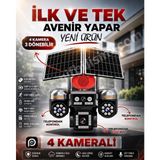 Nif Bilişim Avenir AV-S446 4 Kameralı 3 Ptz'li Güneş Enerjili Aov E-Sim 4g Solar Akıllı Kamera 3 Kamerası Haraketli