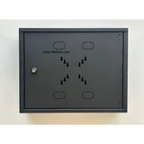 Nif Bilişim Iki Yönlü Kilitli Metal Pano Hareketli Raf Kayıt Cihazı Panosu dvr Box 45CMX35CMX10CM Siyah