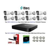 Nif Bilişim Ttec 2mp Mikrofonlu 8 Kameralı 2tb Disk Tak Çalıştır Hazır Ip Kamera Seti