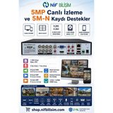 Nif Bilişim Xmeye 8 Kanal 5mp H.265+ YÜZ Algılama Destekli 5in1 Xvr Kayıt Cihazı