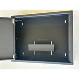 Nif Blişim Iki Yönlü Kilitli Metal Pano Hareketli Raf Kayıt Cihazı Panosu dvr Box 45CMX35CMX10CM Siyah