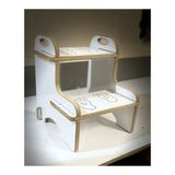 Nifi Art Ahşap Basamak Tabure Çocuk Bebek Banyo Wc Lavabo Merdiven Yükseltici Eğitici Kaymaz