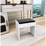 Nifi Art Dekoratif Makyaj Masası Pufu Atlantik Çam Beyaz | Puf Tabure, Makyaj Sandalyesi ve Oturma Pufu