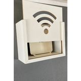 Nifi Art Modem Saklama Kutusu MDF Duvar Düzenleyici Şık Tasarım 22 cm Uzunluk 28 cm Genişlik 12 cm Derinlik