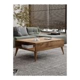 Nifi Art Orta Sehpa Masa Lüx Model Kahverengi 90 x 50 x 33 cm Ahşap Malzeme ile Modern Tasarım
