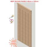 nifiart 45x102 (1 ADET) Dekoratif, Duvar Çıtası Ham Ahşap Duvar Paneli, Boyanabilir, Ham, Mdf Panel