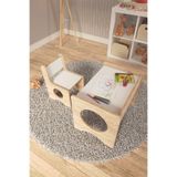 nifiart Montessori Çocuk Oyun & Aktivite & Çalışma Masa ve Sandalyesi - Sonoma
