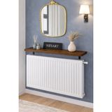 Nifiart Oval Kesim Petek Üstü Uçan Raf Dresuar Kalorifer Peteği Rafı Kitaplık 80 x 18 cm Atlantik Çam