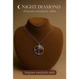 Night Diamond Kadın Kolye Çakra Doğal Taş Zincirli Kolye