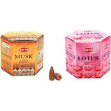 Night Shop 10 Adet Geri Akış Backflow Şelale Tütsü Konisi Tütsü Back Musk Lotus