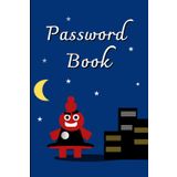 Night Watcher | Password Keeper: A Fun & Secure Password Logbook – 6x9 Dark Blue Night City Cover with Red Monster Design