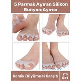 Night Watchers Kemik Büyümesi Karşıtı Şekil Bozukluğu Önleyici Ayak 5 Parmak Ayıran Silikon Bunyon Ayırıcı 2'li Set