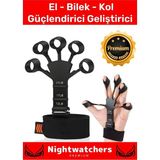 Night Watchers Nightwatchers Deluxe Özel Spor Kas Parmak El Bilek Kol Geliştirici Kavrama Silikon Örümcek Lastik - Bej