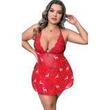 NIGHTLIGHT Büyük Beden Yılbaşı Özel Gecelik, XL-4XL Beden Aralığı, Katalog Rengi (XL/XXL)
