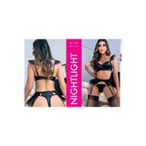 Nightlight Fantazi DERİ Tül Detaylı JARTİYER TAKIM SİYAH PREMİUM KALİTE 348501SYH