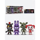 Nights At Freddy's Pop Fnaf 4'lü Set Lefty Bonnie Phantom Foxy Baby 12 cm Figürler