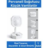 Nightwatchers Deluxe Katlanabilir 2 Modlu USB Şarjlı Sessiz Mini Fan Yelpazeli Pervaneli Soğutucu Vantilatör - Beyaz