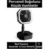 Nightwatchers Deluxe Katlanabilir 2 Modlu USB Şarjlı Sessiz Mini Fan Yelpazeli Pervaneli Soğutucu Vantilatör - Siyah