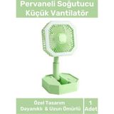 Nightwatchers Deluxe Katlanabilir 2 Modlu USB Şarjlı Sessiz Mini Fan Yelpazeli Pervaneli Soğutucu Vantilatör - Yeşil