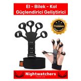 Nightwatchers Deluxe Özel Spor Kas Parmak El Bilek Kol Güçlendirici Geliştirici Kavrama Silikon Örümcek Lastik