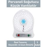 Nightwatchers Premium USB Şarjlı 3 Kademeli Sessiz Taşınabilir Mini Fan Pervaneli Soğutucu Küçük Vantilatör - Beyaz