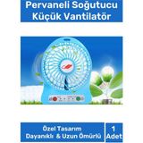 Nightwatchers Premium USB Şarjlı 3 Kademeli Sessiz Taşınabilir Mini Fan Pervaneli Soğutucu Küçük Vantilatör - Mavi