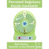 Nightwatchers Premium USB Şarjlı 3 Kademeli Sessiz Taşınabilir Mini Fan Pervaneli Soğutucu Küçük Vantilatör - Yeşil