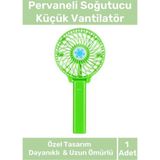 Nightwatchers Taşınabilir Cep Boyu USB Şarjlı 3 Kademeli Sessiz Mini Fan Pervaneli Soğutucu Küçük Vantilatör - Yeşil