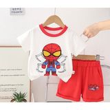 Nigrum Pardus Nıgrum Pardus Yeni Sezon Kırmızı Biye Yakalı %100 Pamuk Erkek Çocuk T-Shirt Şort Takımı - 2 Yaş - Beyaz - Kırmızı