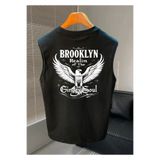 NIGRUM PARDUS YENİ SEZON BROOKLYN KANAT SIRT BASKILI %100 PAMUK ERKEK ÇOCUK KOLSUZ T-SHİRT