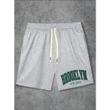 Nıgrum Pargus Green Brooklyn Baskılı Çift Cep Ultra Rahat Yazlık Erkek Çocuk Bermuda Şort - 7 Yaş - Gri