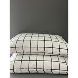 Niğtex 2 Adet fermuarlı 50X70 cm Yastık Kılıfı - Beyaz - Siyah