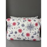 Niğtex 2 Adet fermuarlı 50X70 cm Yastık Kılıfı - Kırmızı - Beyaz