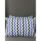 Niğtex 2 Adet fermuarlı 50X70 cm Yastık Kılıfı - Mavi - Gri