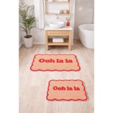 Nihai Ev Dijital Kaymaz Yıkanabilir Peluş Görünüm İkili Banyo Paspası Banyo Halısı Banyo Dekor 40x60+60x90 cm